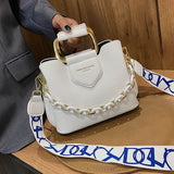 Weiyinxing Women's Handbags High Quality PU Leather Bucket Crossbody Bags Fashion Classic Women's Shoulder Bags Lady Travel Tote Bag