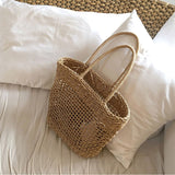 weiyinxing rattan women handbags wicker woven hollow shoulder bags summer beach basket straw bag bali big purses large capacity tote