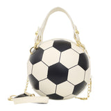 Weiyinxing women pu leather basketball bag 2023 new ball purses for teenagers circular shoulder bags female crossbody chain bag