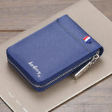 Weiyinxing Men's 2023 New Short Small Multifunctional Hand Card Holder PU Business Zipper Purse Fashion High-quality Casual Wallet