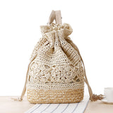 weiyinxing rattan women backpacks bohemian hollow out straw bag large capacity backpack for lady summer beach purses 2023 travel sac