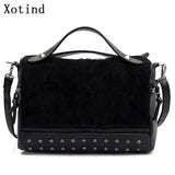 Weiyinxing Rivet Matte PU Leather Handbag 2023 Fashion Women's Designer Shoulder Crossbody Bags Large Capacity Female Travel Hand Bag