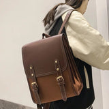 Weiyinxing Fashion Woman Backpack Pu Leather Big School Backpack Bags for Teenagers Girls 2023 Simple New Designer Hand Shoulder Bags