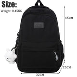 weiyinxing Nylon Women Backpack Female Travel Bag Backpacks Schoolbag for Teenage Girls Solid Color Bookbag Mochila Bookbag