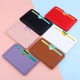 Weiyinxing Slots Ultra-thin ID Credit Card Holder Card Wallet PU Leather Driver's License Cover Bank Card Case Student Meal Wallet