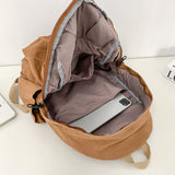 weiyinxing Men Black Rucksack Simple Canvas Women Knapsack Fashion Lovers Shoulder Bag Backpack Schoolbag College Mochila School
