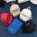 weiyinxing New Solid Color Waterproof Nylon Women Backpack Female High Quality Portable Travel Bag Unisex Small Schoolbag Cool Boy