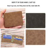 Weiyinxing Men Wallet Soft PU Leather Bifold Zipper Card Holder Wallet Male Casual Zipper Small Handbags Card Storage