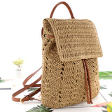 Weiyinxing Women's Straw Backpack Summer Boho Bohemian Hollow Shoulder Bag Hobo Crochet Women Travel Bags for Women Knitted Beach Backpack