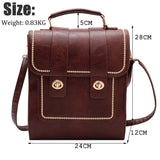 weiyinxing New Vintage Large Woman Backpack High Quality PU Leather School Bags For Teenage Girls Fashion Ladies Double Shoulder Bags