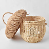 weiyinxing Rattan Mushroom Basket Bag Designer Wicker Woven Women Handbags Lovely Summer Beach Straw Bags Bali Holiday Box Purses