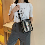 Weiyinxing Crossbody Bags for Women Daisy Transparent Shoulder Handbag for Women Fashionable Tote Female Shoulder Bags