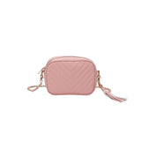 Weiyinxing Striped Crossbody Bags For Women Square Tassel Shoulder Bag Pu Leather Small Chain Ladies Handlbags