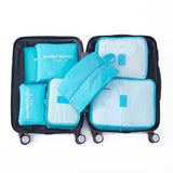 Weiyinxing Set Packing Cubes Organizer Bags For Travel Storage Makeup Luggage Drawstring Bag Bathroom Organizer Clothes Storage