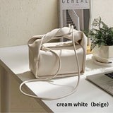 Weiyinxing Design Women's Fold Handle Shoulder Bags PU Leather Ladies Clutch Purse Handbags Female Green Crossbody Messenger Bag