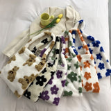 Weiyinxing Women's Girls Plush Handbag Mini Love Clutch Ladies Shoulder Underarm Bag Female Leopard Tote Purse Street Travel Bags