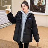 Weiyinxing Down Cotton Parkas Oversized Warm Coat Winter Women's Clothes 2023 Loose Solid Thicken Parkas Hooded Jacket Ladies Outwear