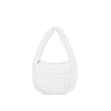 Weiyinxing Quilted Small Tote Bag Designer Ruched Canvas Shoulder Bags Casual Nylon Padded Handbags Simple Female Purses 2023 Sac