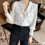 Weiyinxing Sleeve Blouse Women Blusas Mujer De Moda 2023 V-Neck Office Chiffon White Blouse Shirt Women Tops Blouses Women Shirts E588