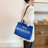 Weiyinxing Women's Vintage Tote Bags Shoulder Bag for Women Nylon Casual Large Capacity Designer Brand Letters Luxury Big Shopper Handbags