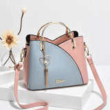 Weiyinxing Women's bags 2023 new trendy handbags Korean version contrast color large-capacity fashion single-shoulder messenger bag