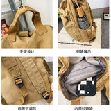 weiyinxing Ladies Canvas School Backpack Trendy Cool Boy Girl Travel Student Bag Male Female College Backpack Men Women Laptop Bag