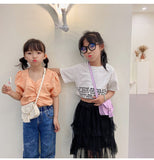 Weiyinxing Leather Children Small Shoulder Bag Cute Princess Accessories Kids Coin Purse Handbags Cute Girls Baby Tassel Crossbody Bags