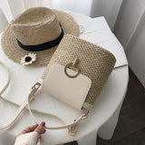 Weiyinxing Straw Bucket Bags For Women Summer Crossbody Bags Lady Travel Purses And Handbags Female Shoulder Messenger Bag Bolsa