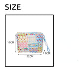 Weiyinxing Ladies Cotton Cosmetic Bag for Women Fashion Clutches Handbag Cute Portable Make Up Mommy bag Large Capacity Storage Bags