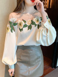 Weiyinxing Blouses Femme Long Sleeve Blouse Women Blusas Mujer De Moda 2023 Women Tops O-Neck Chiffon Blouse Shirt Tops Women E775