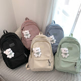 weiyinxing Nylon Women Backpack Female Travel Bag Backpacks Schoolbag for Teenage Girls Solid Color Bookbag Mochila Bookbag