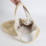 Weiyinxing Straw Bag Women Shoulder Bags Paper Woven Female Handbags Large Capacity Summer Beach Straw Bags Casual Tote Purses