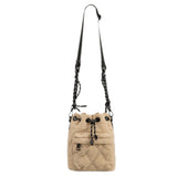 weiyinxing Nylon Padded Women Shoulder Bags Quilted Drawsting Crossbody Bag Vintage Bucket Bag Small Tote Female Purses 2023 Winter