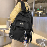 Weiyinxing Female Yellow Kawaii Mesh Travel Coin Purse College School Backpack Girl Nylon Cool Lady Cute Laptop Net Book Bags Women