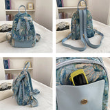 weiyinxing Designer 2023 Women Backpack Flower Pattern Female Fashion Shoulder Bags School Backpacks Bag for Teenage Girls Purses