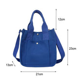 Weiyinxing Fashion Handbag Female Canvas Casual Tote Student Shoulder Bag Solid Color Messenger Bags Magnetic Buckle