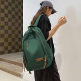 weiyinxing Fashion Women Canvas Leisure Mochila Lovers Travel Bag Teen Bookbag for Girls Boys Backpack High School Rucksack Solid