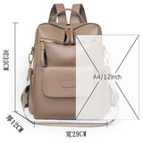 Weiyinxing Leather Backpack Women Solid Color Fashion Trend Casual Large Capacity Ladies Travel Bag School Backpack for Teenage Girls