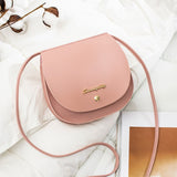 Weiyinxing New Crossbody Bag Women's Fashion Simple Saddle Bags Japanese Korean Style One Shoulder Bag Solid Color Conchoidal Handbag