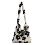 Weiyinxing Women's Girls Plush Handbag Mini Love Clutch Ladies Shoulder Underarm Bag Female Leopard Tote Purse Street Travel Bags