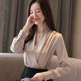 Weiyinxing Sleeve Women Blouses Shirts Blusas Mujer De Moda 2023 Blouse Women V-neck Office Chiffon Blouse Shirt Women Tops Blusa B757