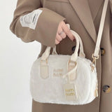 Weiyinxing Womens Winter Plush Shoulder Bag Soft Fluffy Cute Autumn Purses and Handbags Luxury Designer Casual Elegant Crossbody Bags