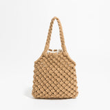 weiyinxing Hollow Rope Woven Women Handbag Casual Finshnet Shoulder Bags Handmade Summer Beach Small Tote Female Bali Shopper Purse