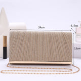 Weiyinxing Women's Pleated Sequin Evening Clutch Bag Wedding Purse Bride Handbag Chain Crossbody Bag For Banquet Party Dinner Bag