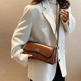 Weiyinxing Leather Crossbody Bags for Women 2023 Vintage Latest Trend Designer Small Handbags Female Solid Color Shoulder Bag