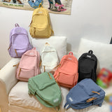 Weiyinxing Large Waterproof Nylon Women Backpack Men Travel Bag Backpacks Schoolbag for Teenage Girls Boys Solid Color Bookbag Mochila