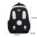 weiyinxing Fashion Kawaii Girls Bookbag Cute Rabbit Design Waterproof School Bag Women Backpack for Teens Rucksack Travel Mochila