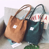 weiyinxing for Women Corduroy Shoulder Bag Reusable Shopping Bags Casual Tote Female Handbag сумка женская tote bag bolsa feminina