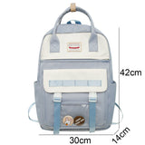 Weiyinxing Transparent Waterproof School Backpack Women Cool Female Travel Fashion College Backpack Ladies Cute Laptop Book Bags Nylon