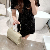 Weiyinxing Wedding Clutch Handbag for Women Girls Glitter Shoulder Bag Wedding Purses Dating Bag All-matching Evening Bag